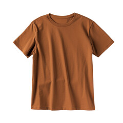 Naklejka premium Basic brown t-shirt on isolated background. Generative AI
