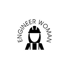 Woman construction engineer icon isolated on transparent background