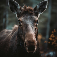Fototapeta premium portrait of a goat horse donkey