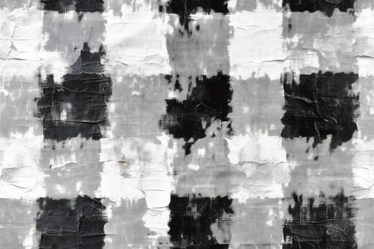 Grunge Karo Muster - Gingham Style - Nahtlos wiederholendes Muster