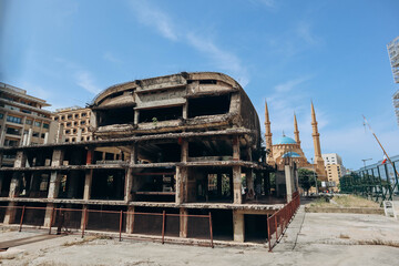 Fototapeta premium The Egg, or the Dome, is an unfinished cinema building in Beirut, Lebanon.