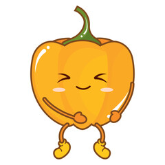 Isolated cute pepper vegetable character Vector