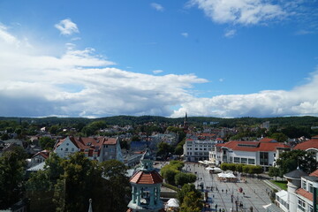  View from the lighthouse to the center of the city of Sopot on the shore of the Baltic Sea. Poland