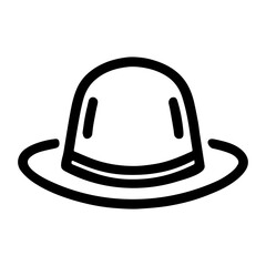 Hat line icon, outline vector sign, linear style pictogram isolated on white. Symbol, logo. Vector illustration.