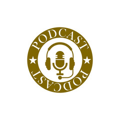 Podcast icon isolated on transparent background