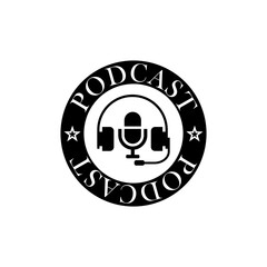 Podcast icon isolated on transparent background