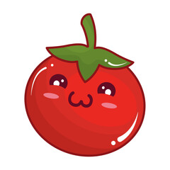Isolated cute tomato vegetable character Vector