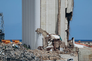 Beirut, Lebanon — 24.04.2023: Area of the massive explosion in the Port of Beirut, on August 4th 2020.. © Andrei Antipov