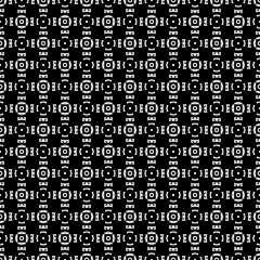 Fototapeta premium Black and white seamless pattern texture. Greyscale ornamental graphic design. Mosaic ornaments. Pattern template. Vector illustration. EPS10.