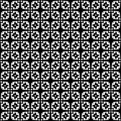 Fototapeta premium Black and white seamless pattern texture. Greyscale ornamental graphic design. Mosaic ornaments. Pattern template. Vector illustration. EPS10.