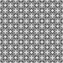 Black and white seamless pattern texture. Greyscale ornamental graphic design. Mosaic ornaments. Pattern template. Vector illustration. EPS10.