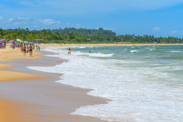 Brazilian northeast beach, Trancoso - Nativos Beach, Porto Seguro - Bahia state.Tropical Brazilian beach during summer.