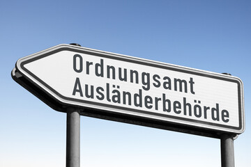 Wegweiser, Ordnungsamt, Ausl&auml;nderbeh&ouml;rde