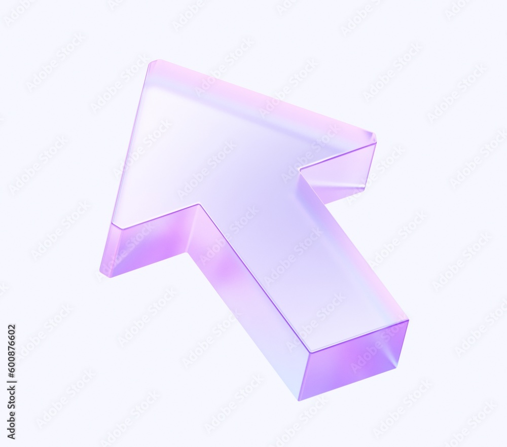 Poster arrow icon with colorful gradient. 3d rendering illustration for graphic design, ui ux design, prese