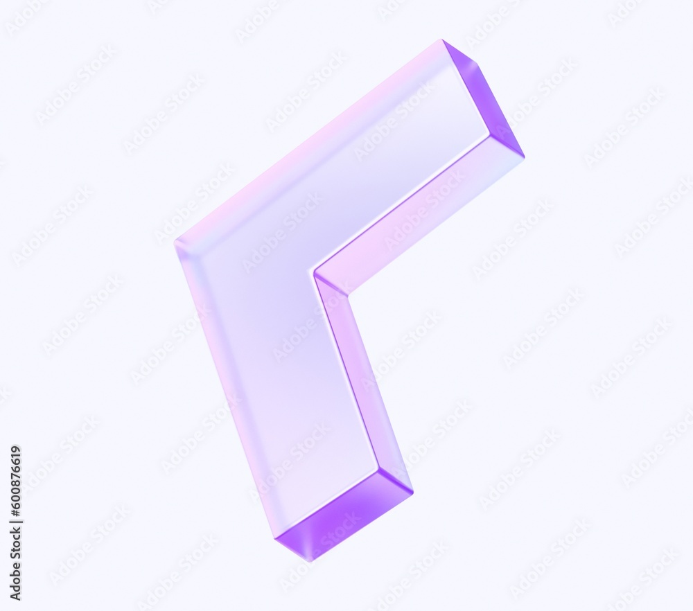 Fototapete arrow icon with colorful gradient. 3d rendering illustration for graphic design, ui ux design, prese