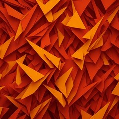 Abstract yellow, orange, and red background for design. Geometric forms. Squares, stripes, lines, and triangles. Color gradient. Stylish and futuristic. 