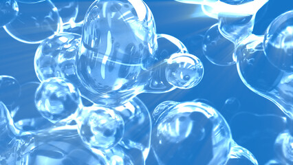 light blue slight mild forms bg - abstract 3D illustration