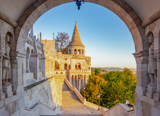 Fisherman Bastion at sunrise, Budapest, Hungary