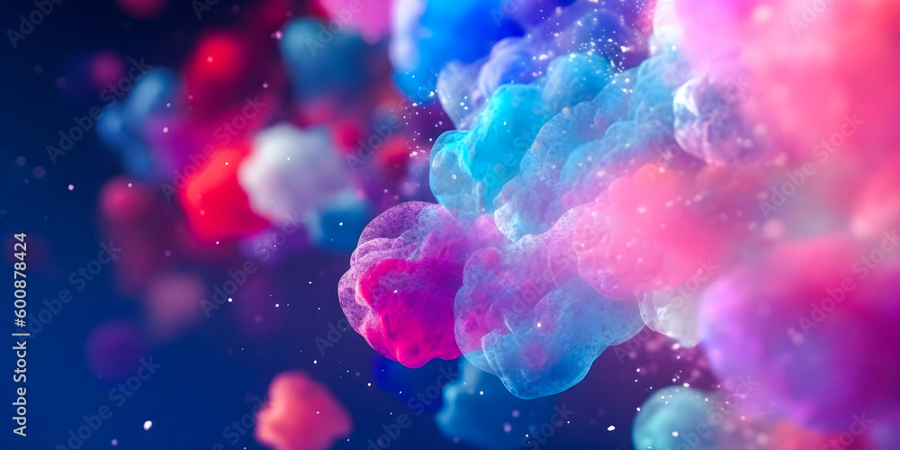 Wall mural abstract smoke fluid soft focus background with copyspace - generative ai