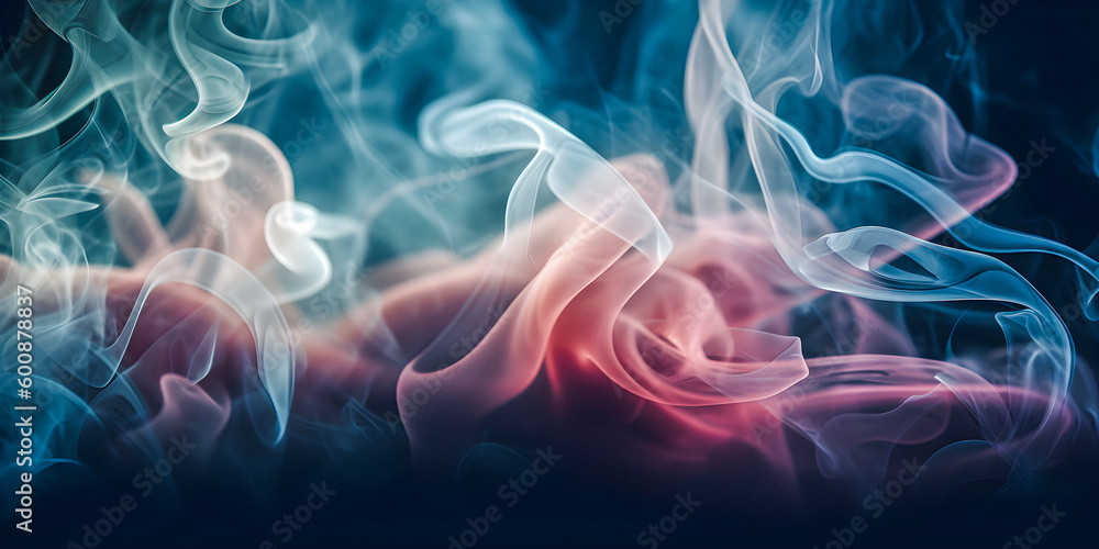 Wall mural abstract smoke fluid soft focus background with copyspace - generative ai