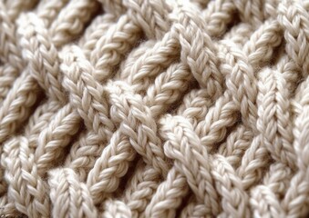 Intricate Handmade Soft and Warm Knit Detail for Winter. Generative AI.