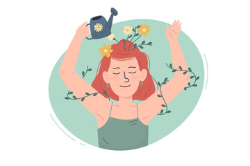 Self Care Self Love Concept Illustration