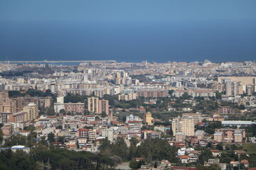 Fototapeta na wymiar View from Monreale to Palermo, Sicily Italy