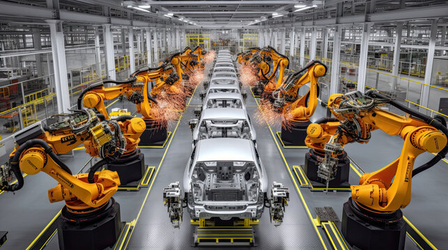 Automobile assembly line production Generative AI