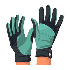 Protective gloves symbolize success in winter sports