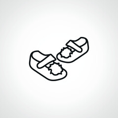 baby shoes line icon. baby shoes outline icon.