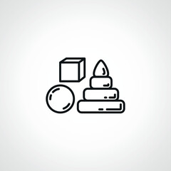 baby toy line icon. baby toy outline icon.