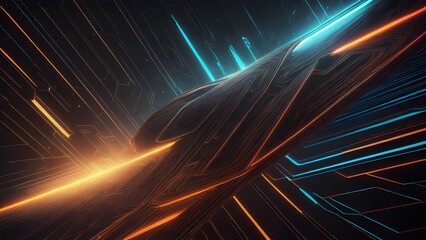 Abstract wallpaper cyberspacecore design with futuristic illumination effect