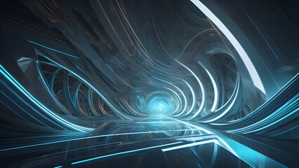 Abstract wallpaper cyberspacecore design with futuristic illumination effect