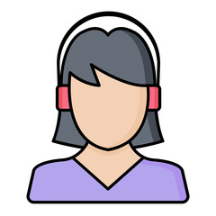 Call Center Line Color Icon