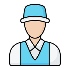 Tradesman Line Color Icon