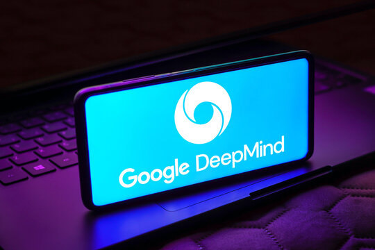 May 9, 2023, Brazil. In this photo illustration, the Google DeepMind logo is displayed on a smartphone screen.