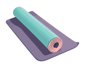 yoga mat symbolizes healthy lifestyle balance