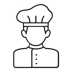 Kitchen Chef Thin Line Icon