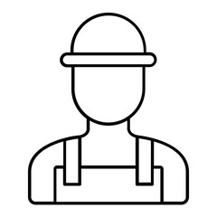 Farmer Thin Line Icon