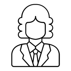 Justice Thin Line Icon