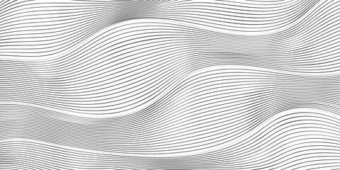 Abstract grey waves and lines pattern. Vector futuristic template background