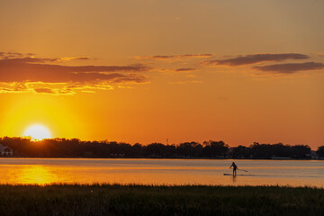 Sunset and Paddle Board