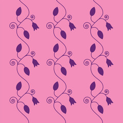  Pattern with beautiful  decorative branch for wallpapers, textile, scrapbooking etc. Vector illustration.