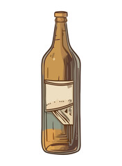 Craft brewery label design for whiskey bottle