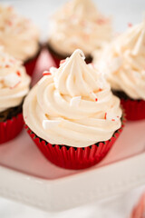 Chocolate peppermint cupcakes