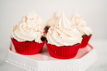 Chocolate peppermint cupcakes