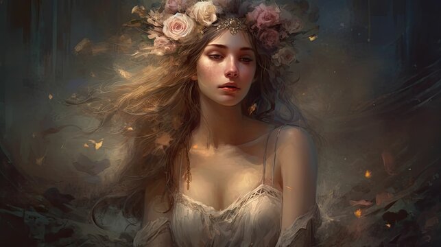 Goddess Aphrodite: Ethereal Concept Art Created by AI