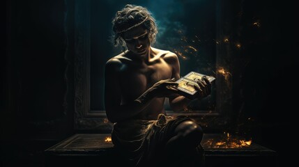 Obraz na płótnie Canvas Master of the Arts: Apollo, God of Creativity and Beauty in Ancient Mythology by Generative AI