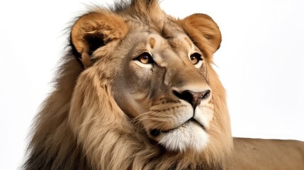 Fototapeta premium Lion on a white background, Generative AI, Generative, AI
