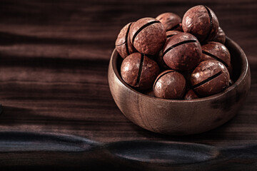 coffee beans on wooden background